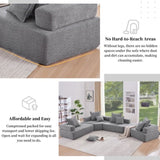 Lounge Frame for Oversized Modular U Shaped Sectional Sofa,Luxury Boucle Floor N723P167173