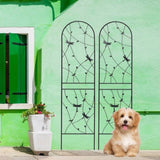 2 Pack Metal Garden Trellis 86.7" x 19.7" Rustproof Trellis for Climbing Plants Outdoor Flower W1586P268045