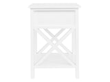 Nightstands Set of 2, Modern End Table Side Table with 1 Drawer and Storage Shelf, White 43509847