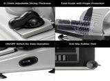 SL526 110V/150W 7.5" Semi-automatic Belt Cutter Deli Food Machine Home Deli Food Slicer 72789610