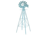 8FT Weather Resistant Yard Garden Windmill Blue 54241539