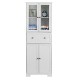 ZNTS FCH MDF Spray Paint 4 Doors 1 Pump Bathroom Cabinet White 62473247