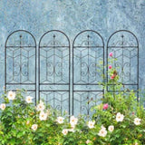 4 Pack Metal Garden Trellis 71" x 19.7" Rustproof Trellis for Climbing Plants Outdoor Flower Support W1586P268018