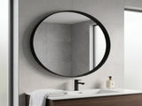 30" Round Bathroom Mirror Vanity Wall Mounted Mirror with Deep Frame, Black 88869193