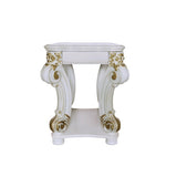 Antique Pearl End Table with Bottom Shelf B062P209125