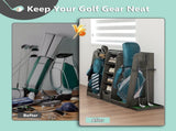 Wooden Golf Bag Organizer and Storage Rack 25312022