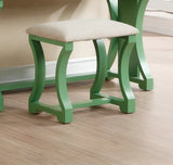 Unique Modern Bedroom Set w Stool Foldable Mirror Drawers Apple Green Color MDF Veneer 1pc B011111841