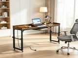Adjustable Height Overbed Table with Rolling Casters and Built In Charging Station 14868485