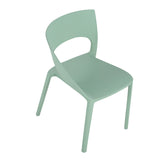 Summer - Haze Green Polypropylene Single-Side Chair - One-Piece Design for Indoor & Outdoor W3450P322880