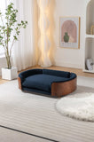 Scandinavian style Elevated Dog Bed Pet Sofa With Solid Wood legs and Walnut Bent Wood Back, W794125959