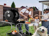 Kettle Charcoal Grill with 2 Side Tables, Storage Shelf, Upgraded Ash Catcher, Thermometer, Air 57338991