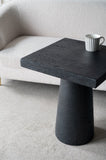 20x20x24" Black Square Side Table with Pedestal Base W2078P203212