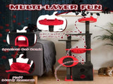 53" Large Cat Tree, Gothic Cat Tower with Padded Perch, Spacious Condo, Comfy Hammock, Scratching 97133609