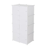 ZNTS 8 Cube Organizer Stackable Plastic Cube Storage Shelves Design Multifunctional Modular Closet 74329266