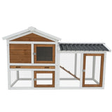 58" Wooden Outdoor Indoor Roof Waterproof Bunny Hutch Rabbit Cage Guinea Pig Coop PET House for W1431P341314