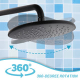 Shower System, Wall Mounted Adjustable Shower Faucet with Five Function Handheld Spray, 2 Handle Oil W105979973