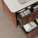 NOOR 36" Bathroom Vanity Sink, Modern Wall-Mounted Floating Plywood Bathroom Storage Cabinet W2615P193170