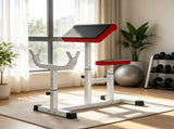 Heavy-Duty Red Vertical Leg Press Machine with Adjustable Leg, Back & Head Positions, 1" Standard 71365973