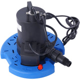 ZNTS 1/4 HP Automatic Swimming Pool Cover Pump 120 V Submersible with 3/4 Check Valve Adapter1850 GPH W465127590