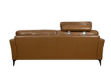 Tussio Saddle Tan Leather Loveseat W/5 Pillows B2726P457658