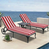 2PCS Set Outdoor Lounge Chair Cushion Replacement Patio Funiture Seat Cushion Chaise Lounge W2911P203974