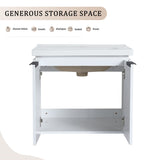 24 Inch Soft Close Doors Bathroom Vanity With Sink, Suitable For Small Bathroom W999125749