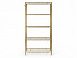 5-layer display rack with adjustable layer spacing, plug-in deformable structure, adjustable feet, 43103074