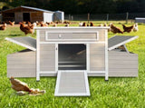 Large Wooden Chicken Coop Outdoor Hen House Poultry Cage for Outdoor with 2 Sides Nesting Boxes W2326P486262