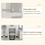 Robot Vacuum Stand Cabinet with Wheels, Sweeping Robot Storage Rack with Doors and Drawers, Side W282P296230