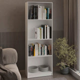 ZNTS White Tier Storage Shelves Bookcase B062P175156