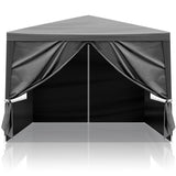 ZNTS 10'x10' Gazebo Waterproof Outdoor Canopy Patio Tent Party Tent for Wedding BBQ Cater, Black 35412420