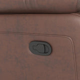 Genuine Leather Non-Power Reclining Sofa with Drop Down Table,Stainless Steel Cupholders and W1896115276