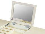 2-in-1 Vanity Desk with Flip-Top Mirror, Dressing Table Set with Drawer & Cabinet, Multi-Functional 45102878
