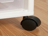 5 Drawers Scrapbook Plastic Rolling Storage Cart with Organizer Top with Casters, White 34557893