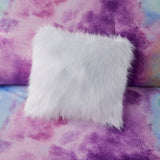 King/Cal King Watercolor Tie Dye Printed Comforter Set with Throw Pillow B035129812