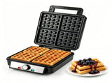 1200W 4-Slice Belgian Waffle Maker, Double-Sided Heating Waffle Iron with 320-410 Adjustable 29947268