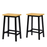 K&K Solid Wood Bar Stools , 25.6" Tall Set of 2 Bar Chairs, Kitchen Counter Stools N707P185529B