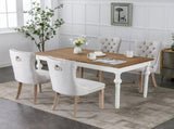 Modern, High-end Tufted Solid Wood Contemporary Flax Upholstered Dining Chair with Wood Legs 71781162