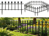 Black Foldable Garden Border Fence, 10 Pack No Dig Animal Barrier, Decorative Metal Fencing for Lawn 55822168