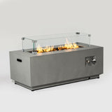 Outdoor Fire Pit Propane Fire Table with Tank Holder W853P270562