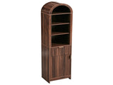 1-Door 1-Drawer 4-Tier Bathroom Vanity Grille-Finished MDF Melamine-Faced Bathroom Cabinet Arched 58187375