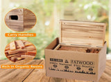 15 Lbs Fatwood Fire Starter Sticks with Wooden Box, 100% Natural Kindling wood, Pine Firewood 41352031