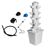 25-pot White Outdoor Indoor Vertical Garden Smart Garden Vertical Garden Planter with Pump and Tank 62447617