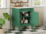 18-Inch Modern Bathroom Vanity with Sink, Modern Bathroom Storage Cabinet with Door, Freestanding N710P257401S