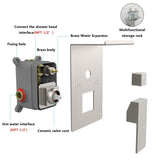 Rainfall Shower System With Storage Rack 10 inch Shower Faucet Set Brushed Nickel High Pressure T3177P269147