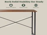 31" Computer Desk Gaming Table Home Office Writing Study Workstation with Sturdy Metal Frame, Rustic 79920422
