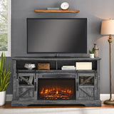 ZNTS 26 inch electric fireplace insert, ultra thin heater log set & realistic flame, remote control 51625515