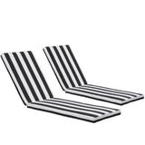 2PCS Set Outdoor Lounge Chair Cushion Replacement Patio Funiture Seat Cushion Chaise Lounge Cushion W41946545