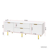Modern warm white TV cabinet , for Living Room Bedroom W331P240826