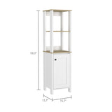 ZNTS Arctic Linen Cabinet, With Four Shelves, Single Door Cabinet B128P148858